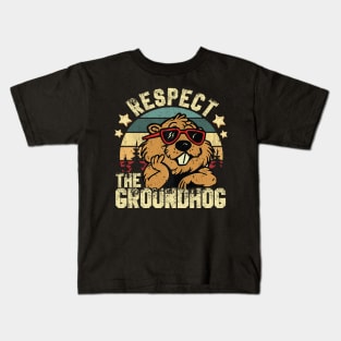 Vintage Respect The Groundhog Kids T-Shirt